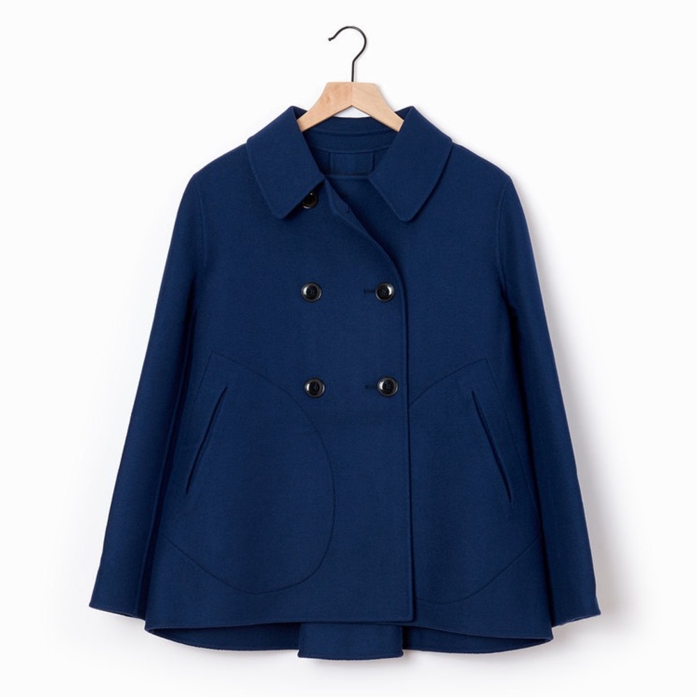 Sofie D’Hoore Camden Peacoat in Navy Blue,  Sz 34